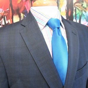 42 R- JACK VICTOR Mens 100% WOOL SPORT COAT BLACK